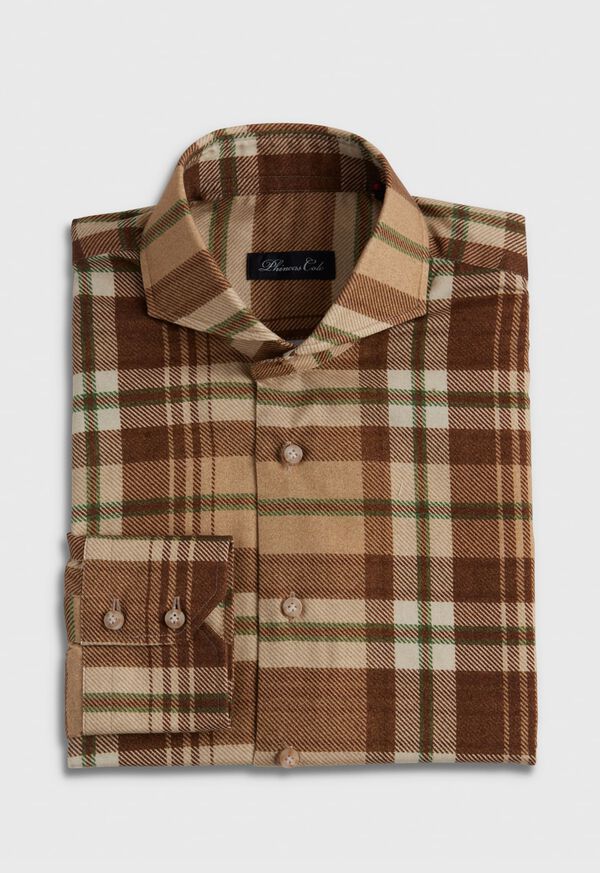 Paul Stuart Printed Plaid Brushed Cotton Sport Shirt, image 1