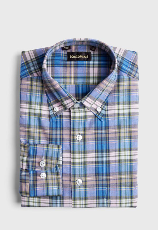 Paul Stuart Plaid Brushed Flannel Sport Shirt, image 1