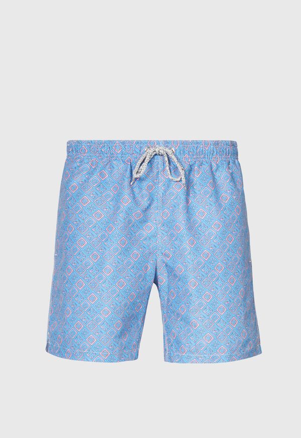 Paul Stuart Geometric Print Swim Trunk, image 1