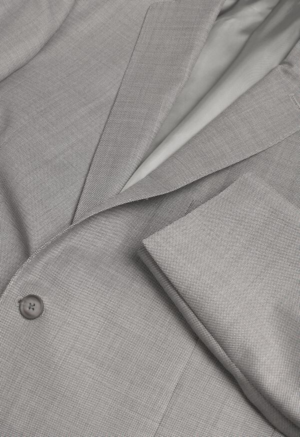 Paul Stuart Grey 100% Wool Birdseye Suit, image 2