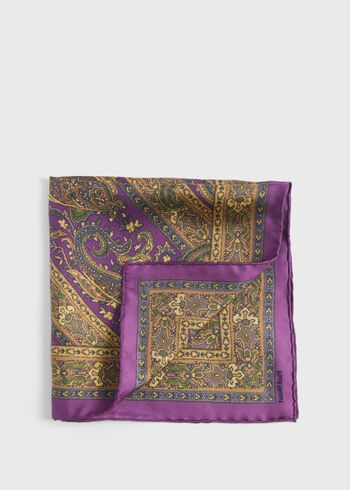 Paul Stuart Silk Paisley Pocket Square