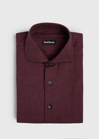 Paul Stuart Houndstooth Brushed Flannel Sport Shirt, thumbnail 1