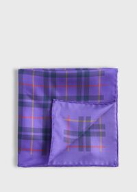 Paul Stuart Silk Plaid Print Pocket Square, thumbnail 1