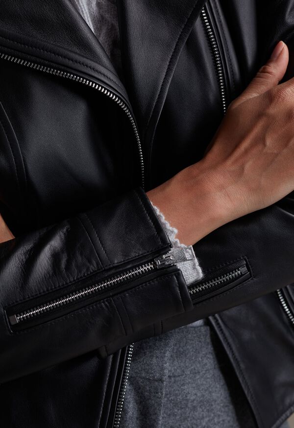 Paul Stuart Nappa Leather Moto Jacket, image 5