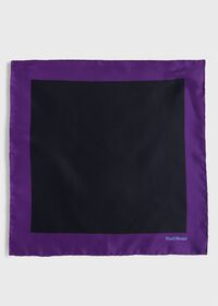 Paul Stuart Printed Silk Color Block Pocket Square, thumbnail 2