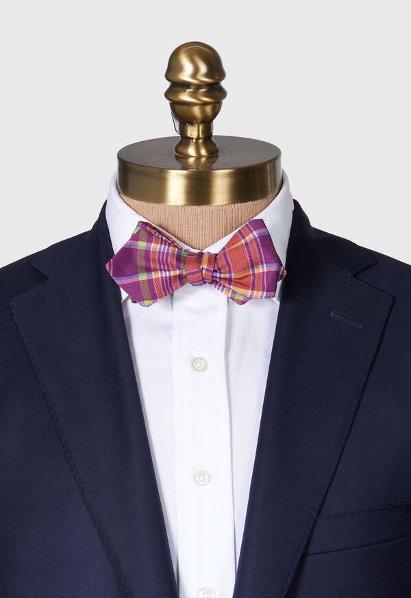 Paul Stuart Habotai Silk Plaid Bow Tie, image 2