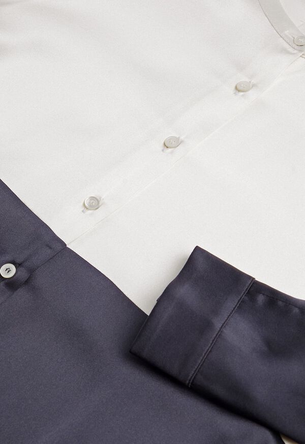 Paul Stuart Colorblock Collarless Blouse, image 2