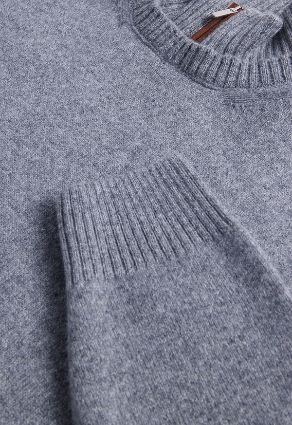 Paul Stuart Wool & Cashmere Mock Neck Zip Sweater, image 3