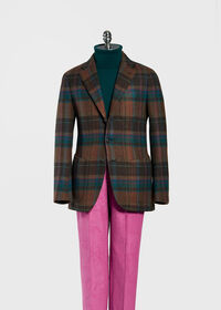 Paul Stuart Horseblanket Brown Plaid Sport Coat, thumbnail 2