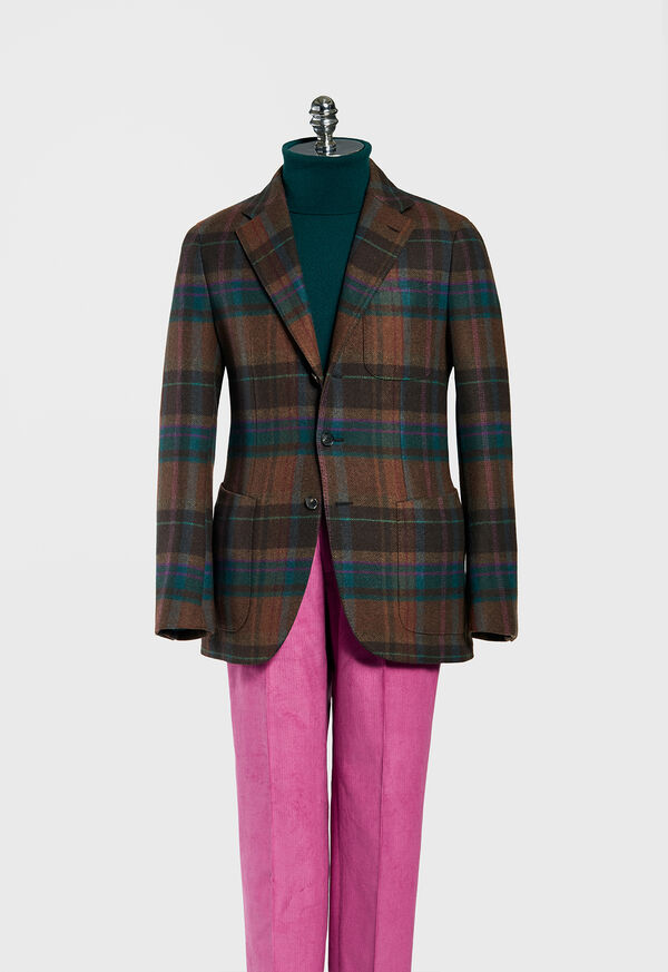 Paul Stuart Horseblanket Brown Plaid Sport Coat, image 2