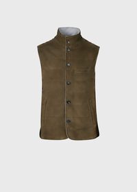 Paul Stuart Suede Button Vest, thumbnail 1