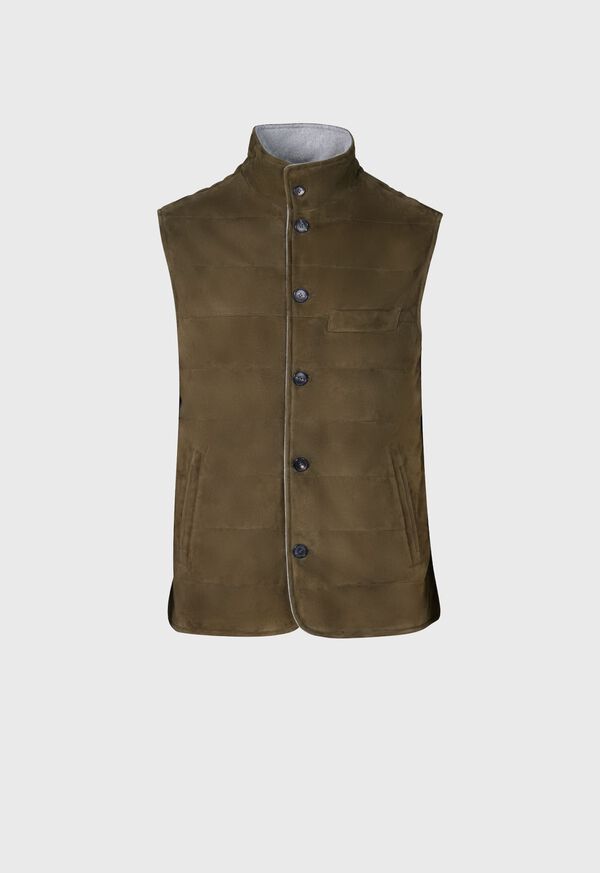Paul Stuart Suede Button Vest, image 1