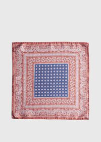 Paul Stuart Silk Paisley Medallion Pocket Square, thumbnail 2