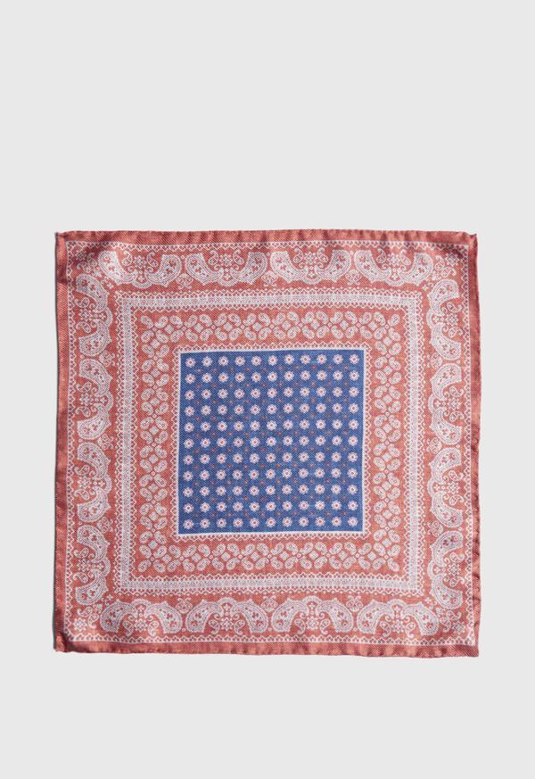 Paul Stuart Silk Paisley Medallion Pocket Square, image 2