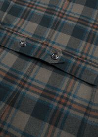 Paul Stuart Taupe Multi Color Plaid Coat, thumbnail 3