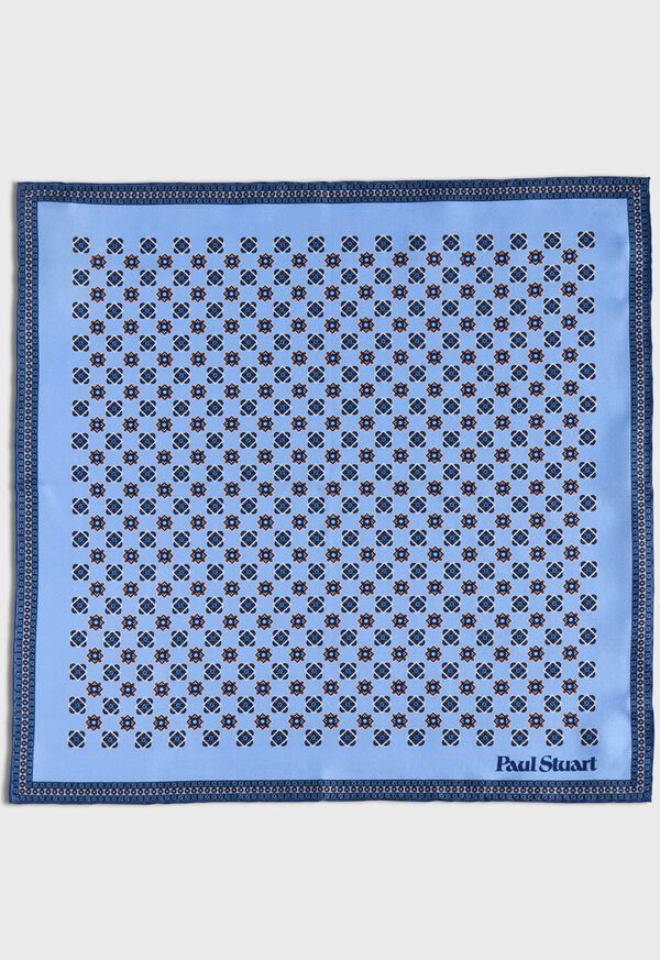 Paul Stuart Printed Silk Medallion Pocket Square, image 2