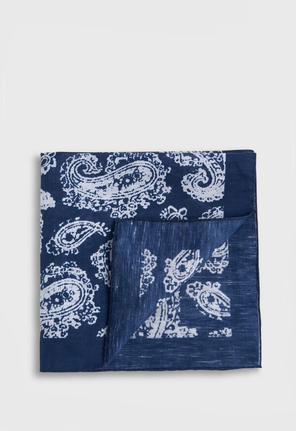 Paul Stuart Tossed Paisley Print Pocket Square, image 1