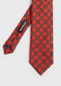 Paul Stuart Printed Silk Floral Medallion Tie, thumbnail 1