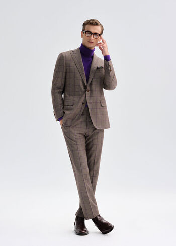 Paul Stuart Super 130s Wool Deco Plaid Suit