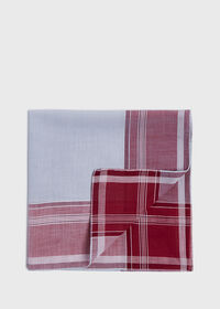 Paul Stuart Two Tone Satin Check Pocket Square, thumbnail 1