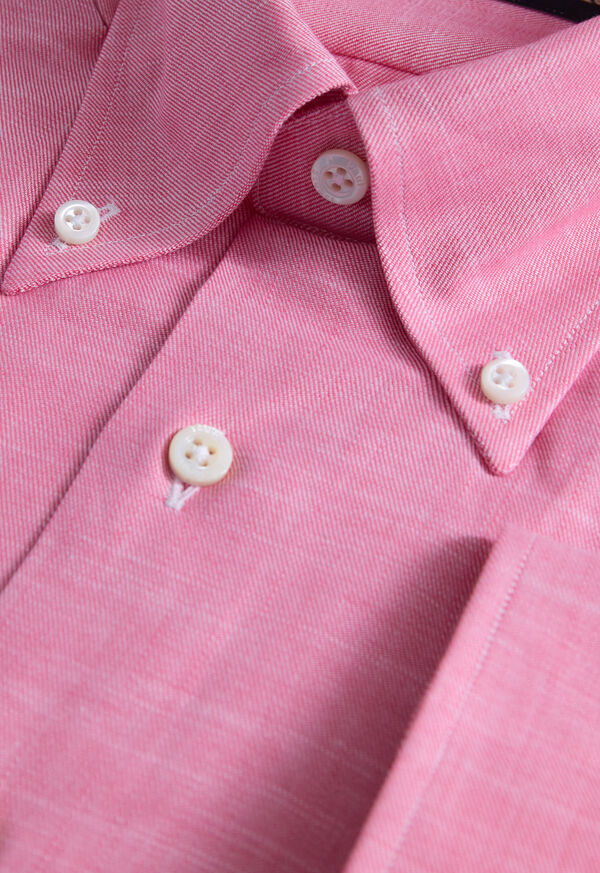 Paul Stuart Cotton Twill Logo Sport Shirt, image 2