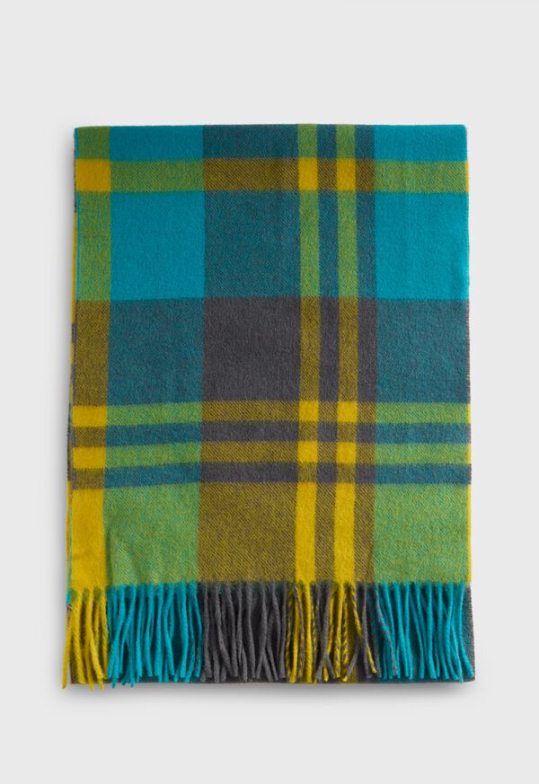 Paul Stuart Woven Cashmere Plaid Scarf, image 2