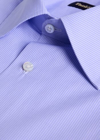 Paul Stuart Handmade Micro Gingham Dress Shirt
