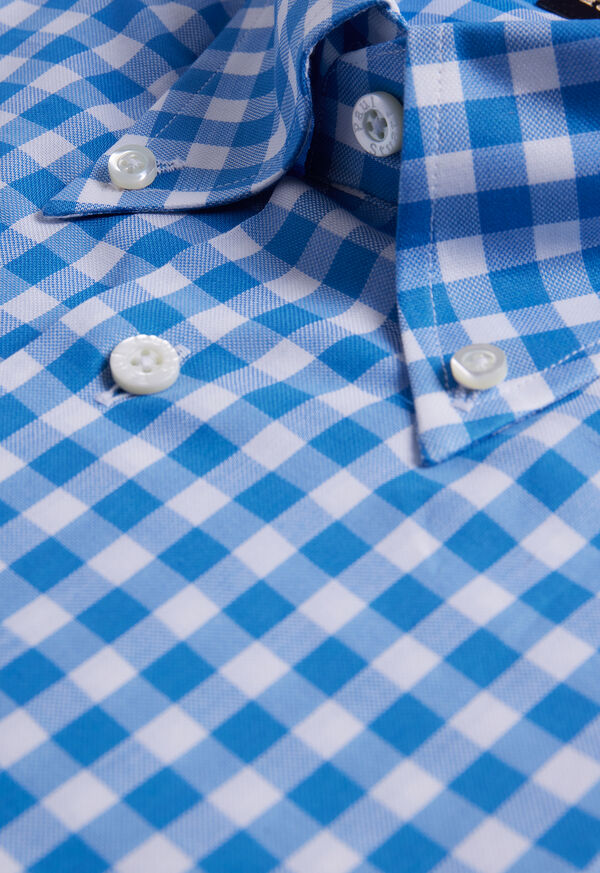 Paul Stuart Cotton Gingham Sport Shirt, image 2