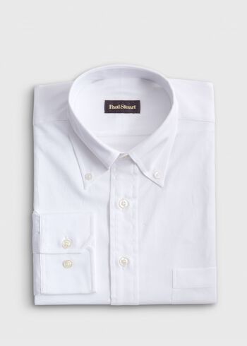 Paul Stuart Super 140s Cotton Button Down Collar Dress Shirt