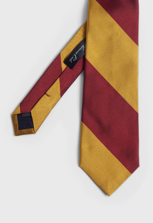 Paul Stuart Two-Tone Woven Silk Striped Tie, image 1