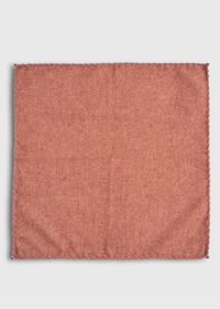 Paul Stuart Solid Pocket Square with Contrast Border Stitch, thumbnail 2