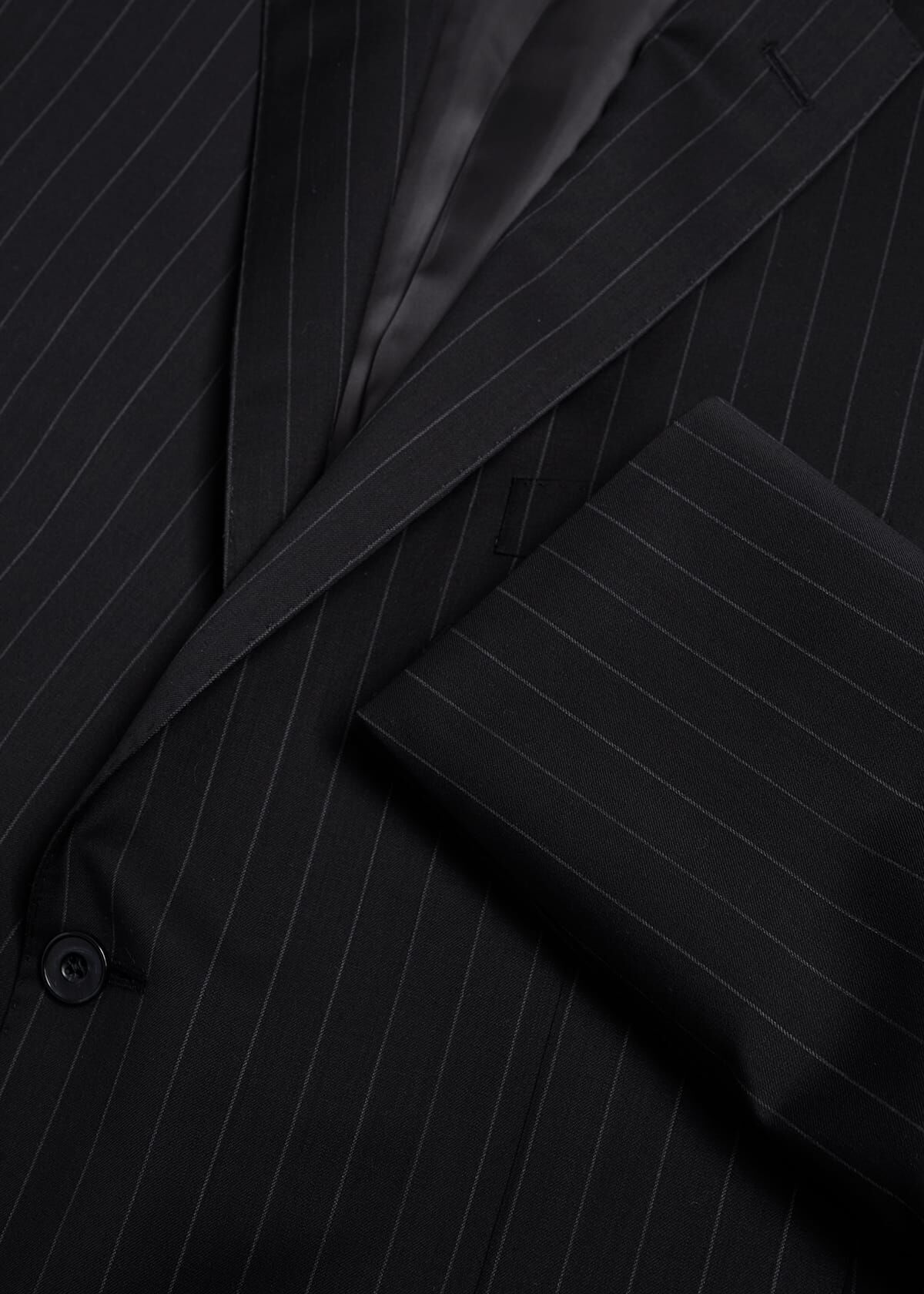 Black and White Chalk Stripe Suit