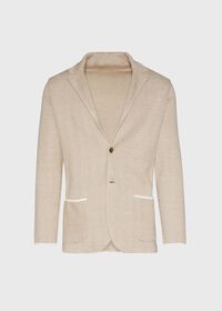 Paul Stuart Linen Blend Chevron Sweater Jacket, thumbnail 1