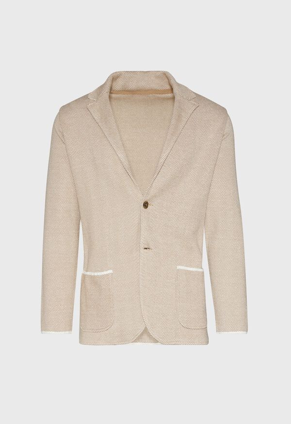 Paul Stuart Linen Blend Chevron Sweater Jacket, image 1
