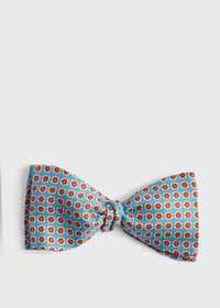 Paul Stuart Printed Silk Small Medallion Bow Tie, thumbnail 1