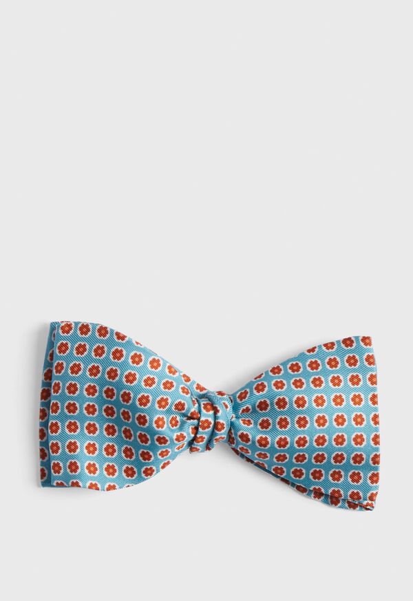 Paul Stuart Printed Silk Small Medallion Bow Tie, image 1