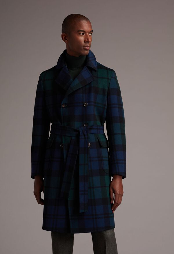 Paul Stuart Plaid Double Face Overcoat, image 2