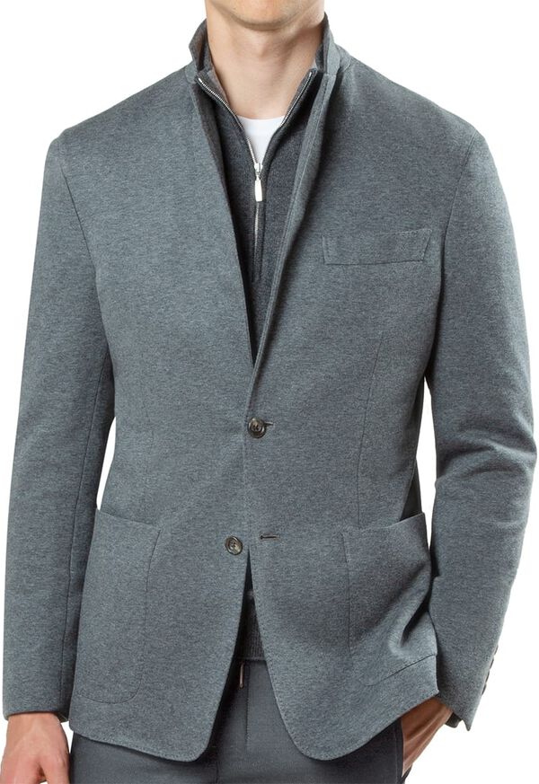 Paul Stuart Double Face Pique Jersey Soft Jacket, image 2