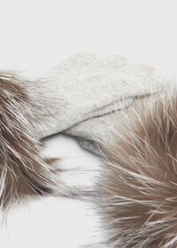 Paul Stuart Knit Fur-Trim Gloves, thumbnail 2