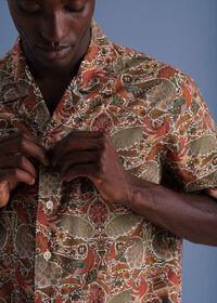 Paul Stuart Printed Cotton Camp Collar Shirt, thumbnail 2