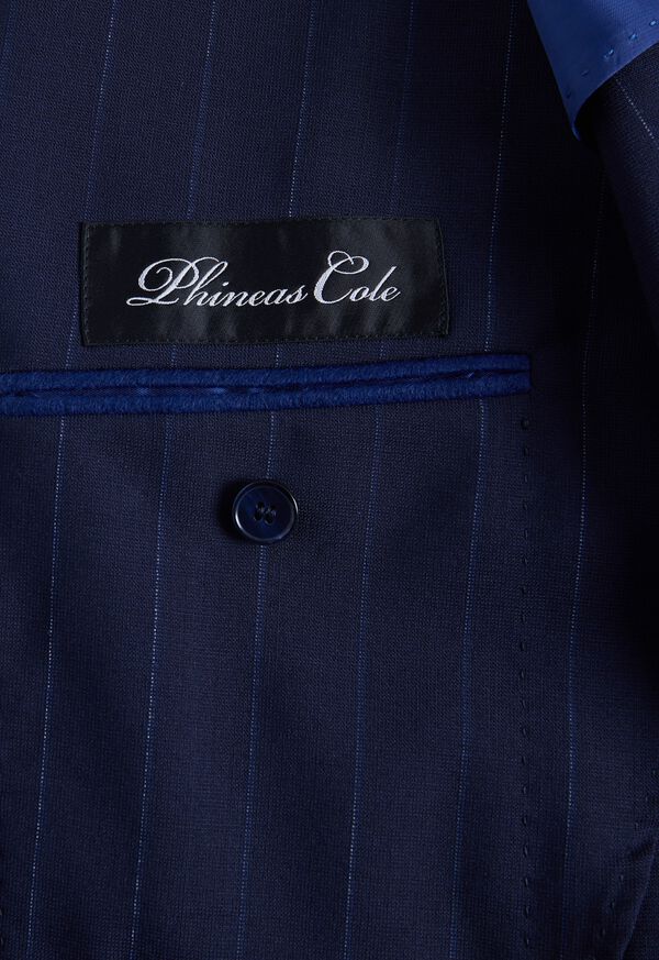 Paul Stuart All Year Wool Double Breasted Stripe Suit, image 4