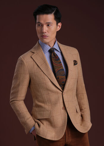 Paul Stuart Wool Windowpane Jacket