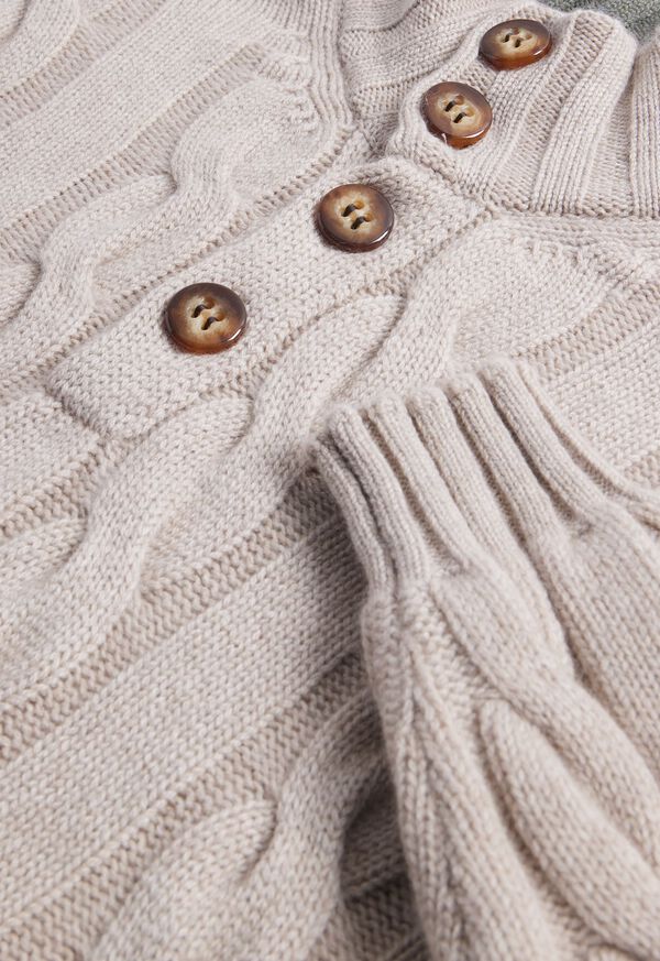 Paul Stuart Cashmere Cable Mock Neck, image 2