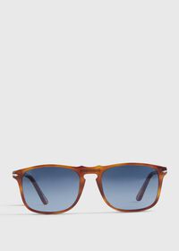 Paul Stuart Persol® Tierra Di Siena Sunglasses with Polar Gradient Blue Lens, thumbnail 1