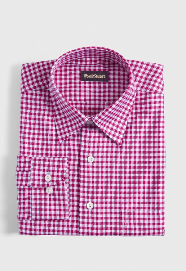 Paul Stuart Gingham Check Twill Sport Shirt, image 1