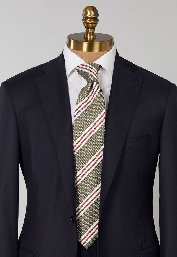 Paul Stuart Wide Textured Stripe Tie, image 2