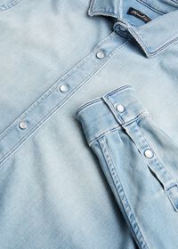 Paul Stuart Washed Light Blue Denim Shirt, thumbnail 2