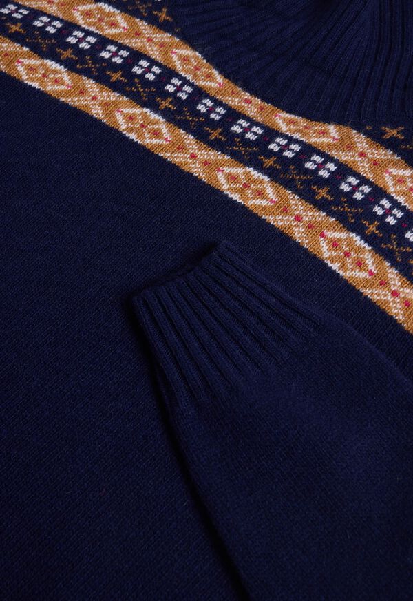 Paul Stuart Wool Fair Isle Turtleneck Sweater, image 2