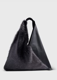 Paul Stuart Sheepskin Panel Tote Bag, thumbnail 1