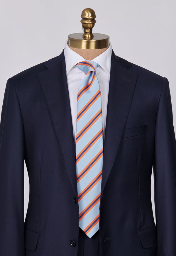 Paul Stuart Woven Silk Regimental Stripe Tie, image 2